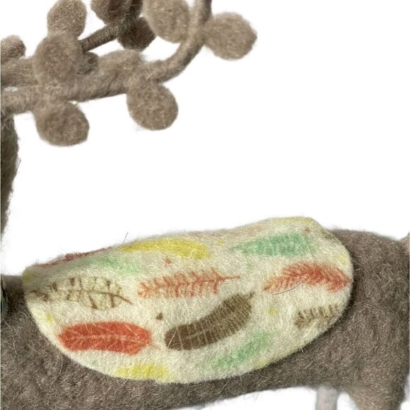 Bohemian Felt Reindeer Figurine/Christmas Decoration - Picture 4 of 8